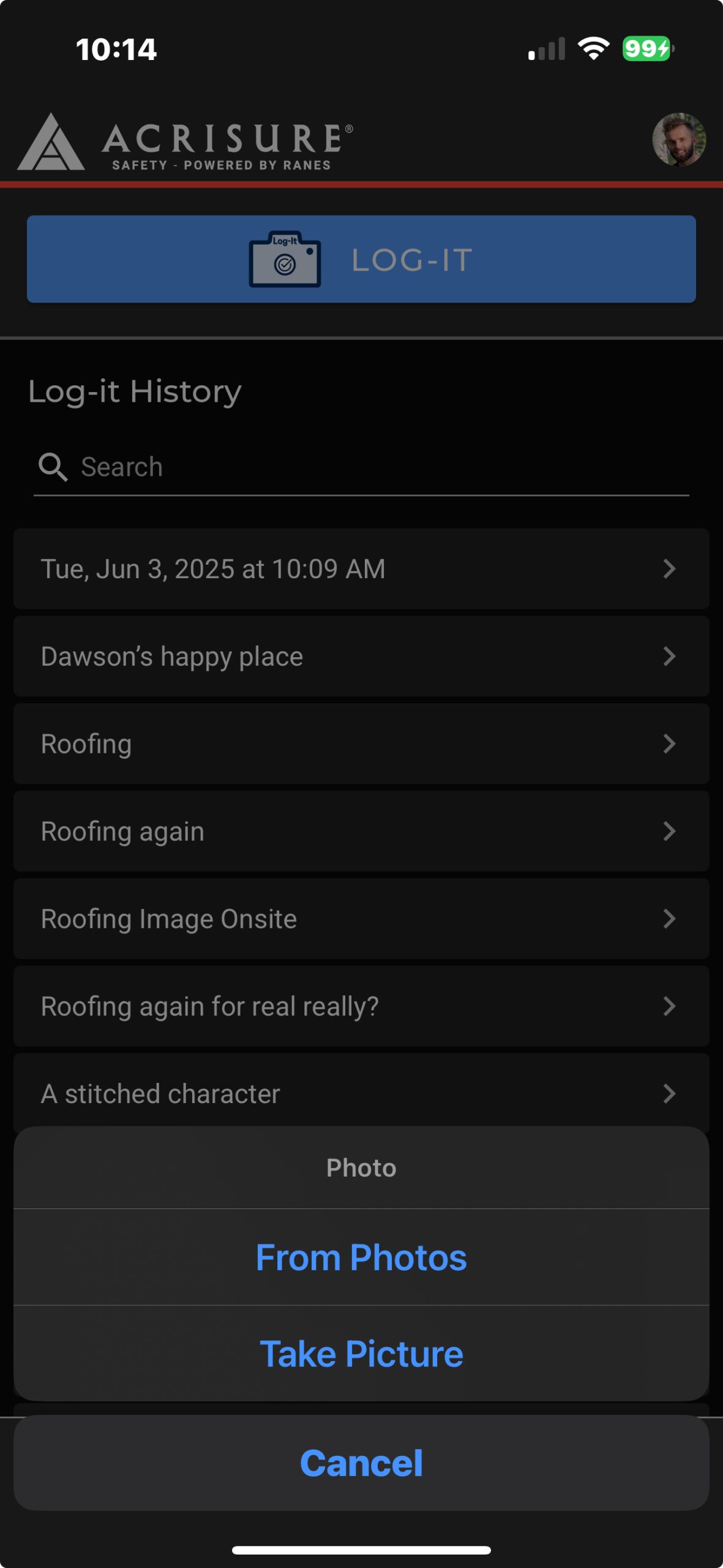 Log-It Photo Selection