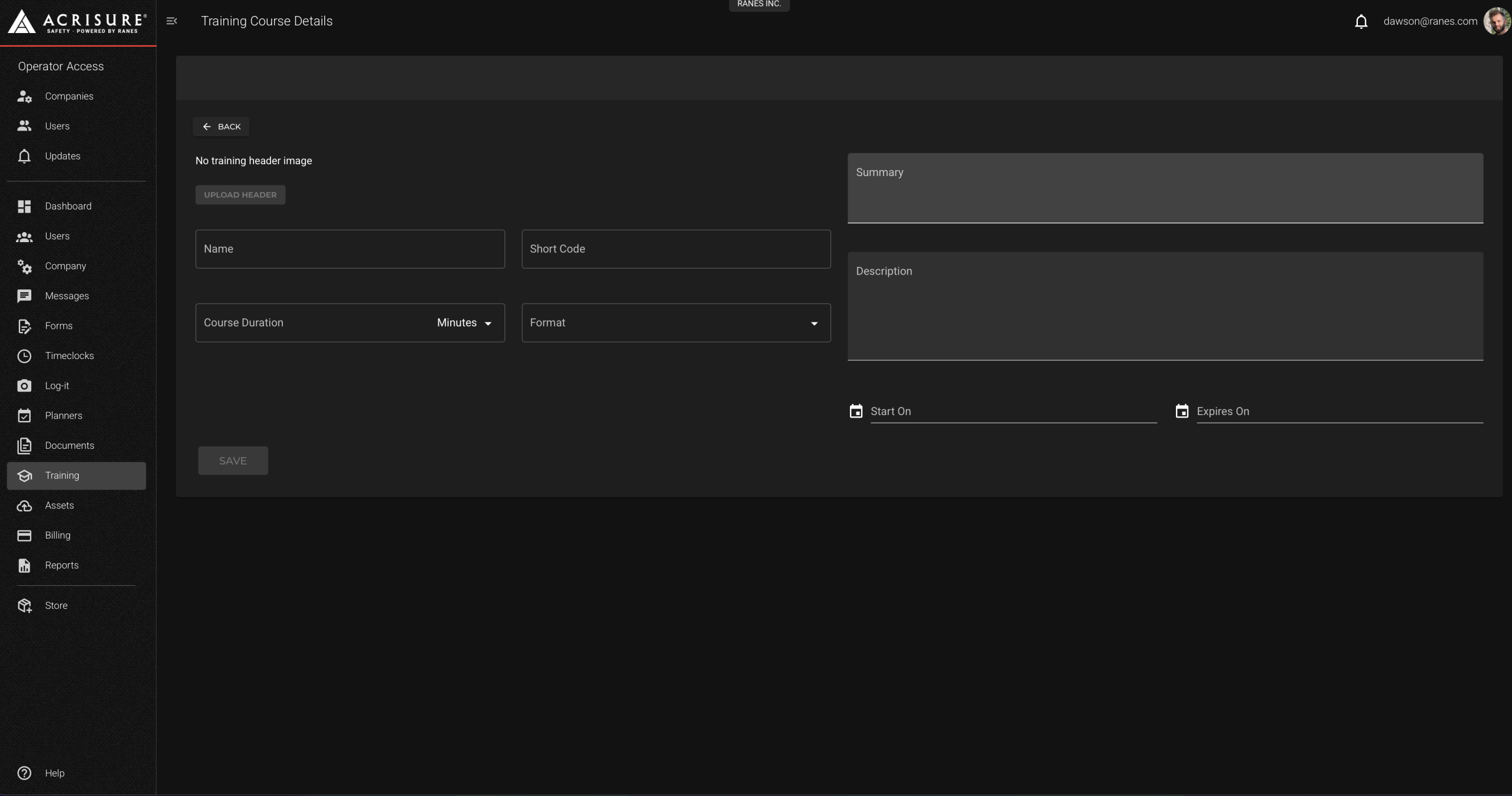 Create Course Overview
