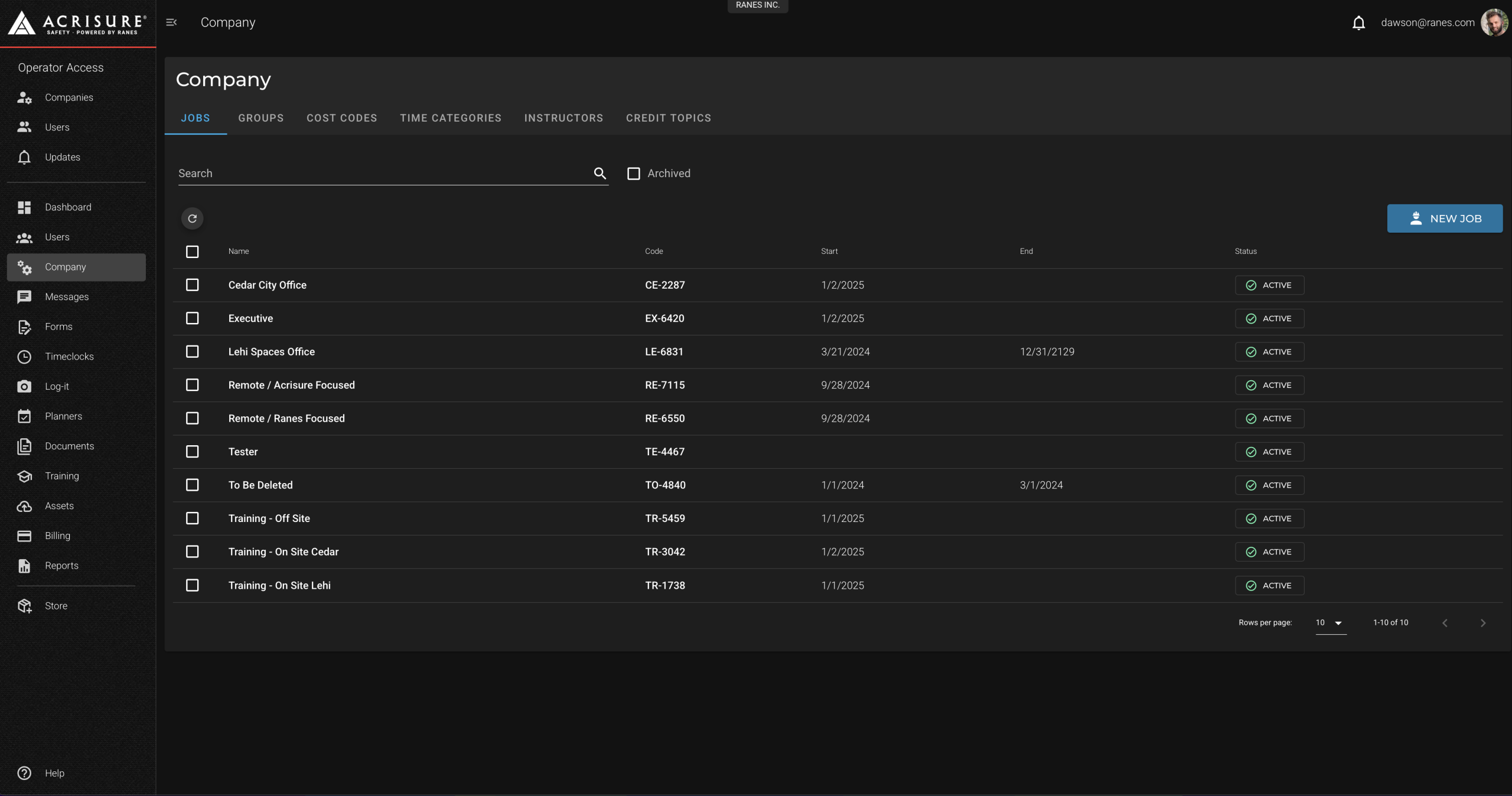 View and Edit Screen