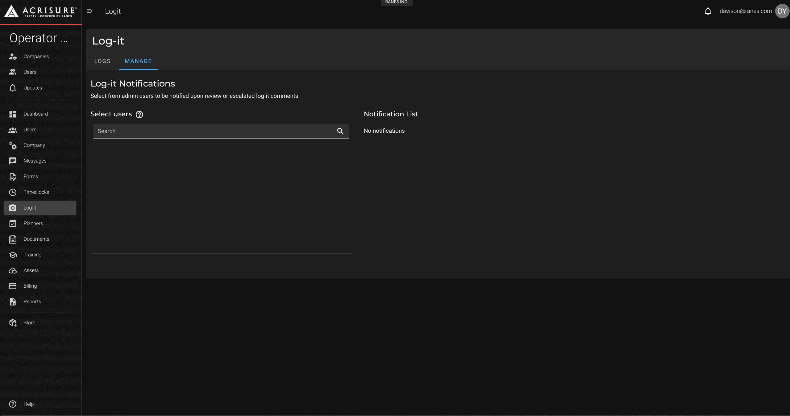 Admin Notifications Management